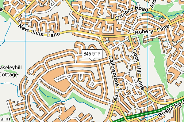 B45 9TP map - OS VectorMap District (Ordnance Survey)