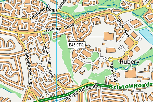 B45 9TQ map - OS VectorMap District (Ordnance Survey)