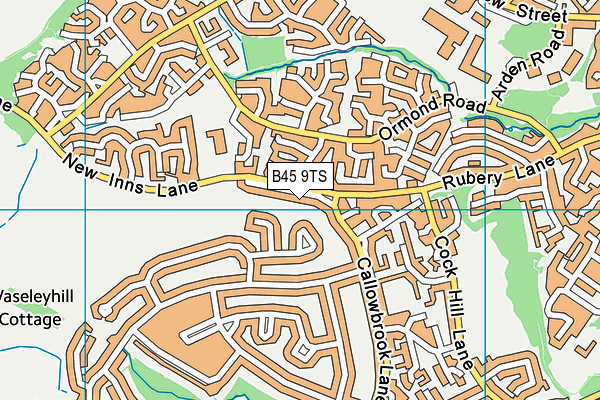 B45 9TS map - OS VectorMap District (Ordnance Survey)