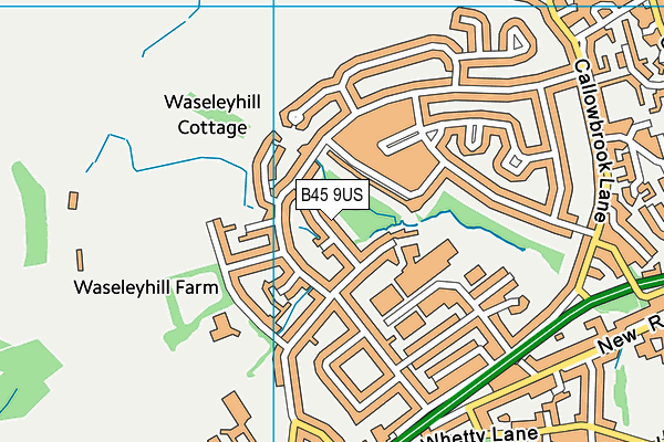 B45 9US map - OS VectorMap District (Ordnance Survey)