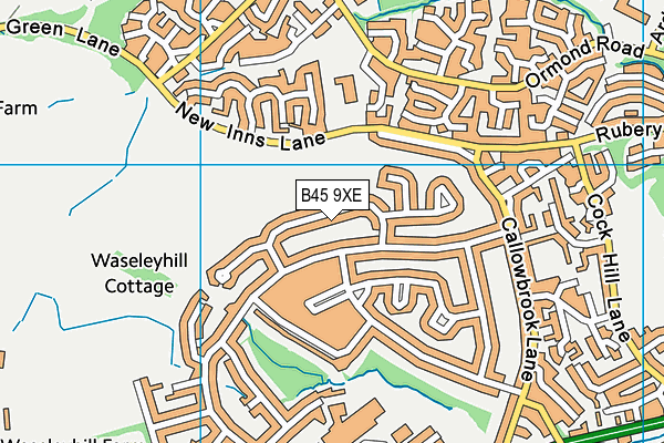 B45 9XE map - OS VectorMap District (Ordnance Survey)