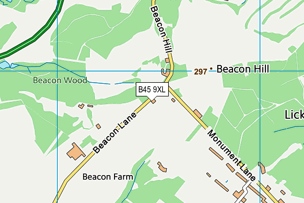 B45 9XL map - OS VectorMap District (Ordnance Survey)