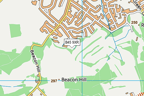 B45 9XR map - OS VectorMap District (Ordnance Survey)