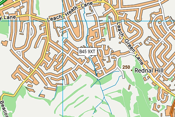 B45 9XT map - OS VectorMap District (Ordnance Survey)