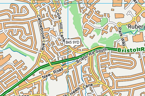 B45 9YD map - OS VectorMap District (Ordnance Survey)