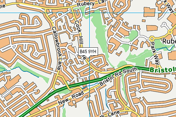 B45 9YH map - OS VectorMap District (Ordnance Survey)