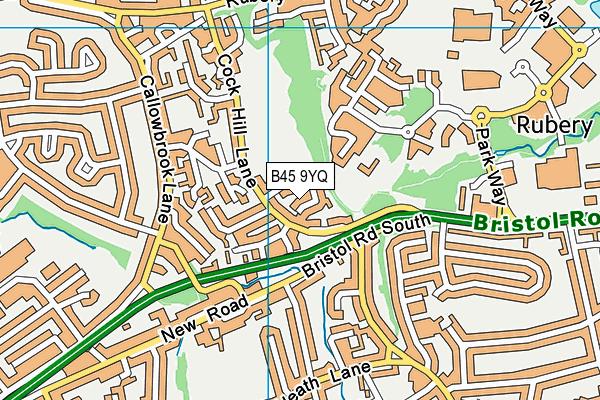 B45 9YQ map - OS VectorMap District (Ordnance Survey)