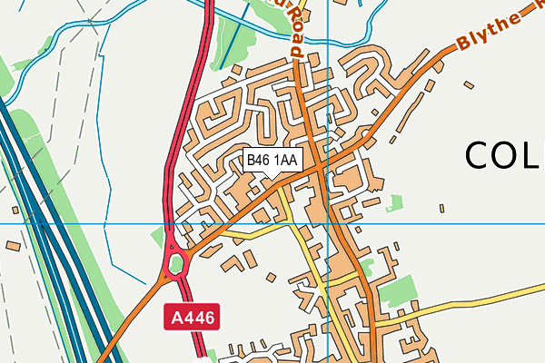 B46 1AA map - OS VectorMap District (Ordnance Survey)