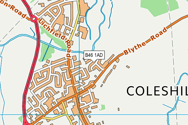 B46 1AD map - OS VectorMap District (Ordnance Survey)