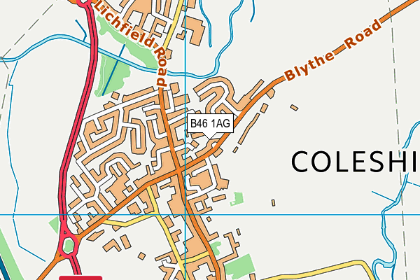 B46 1AG map - OS VectorMap District (Ordnance Survey)