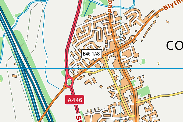 B46 1AS map - OS VectorMap District (Ordnance Survey)