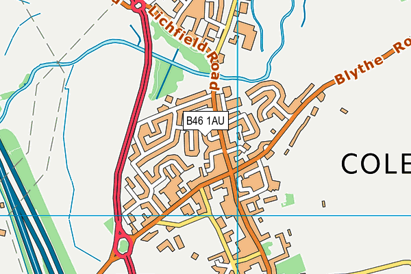 B46 1AU map - OS VectorMap District (Ordnance Survey)