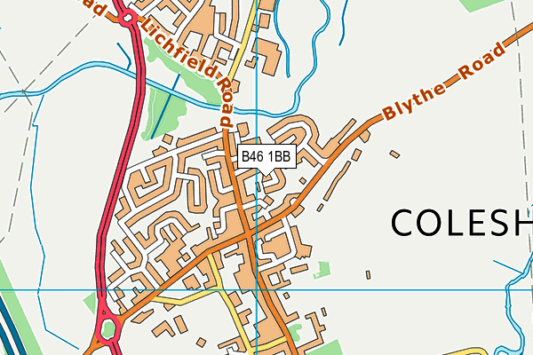 B46 1BB map - OS VectorMap District (Ordnance Survey)