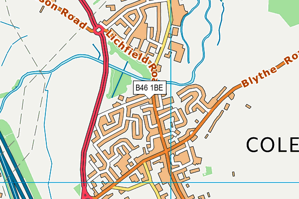 B46 1BE map - OS VectorMap District (Ordnance Survey)