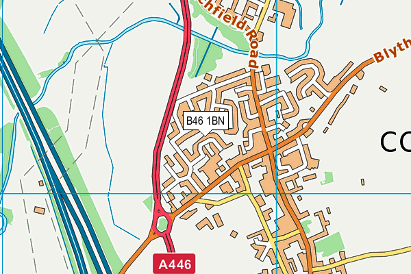 B46 1BN map - OS VectorMap District (Ordnance Survey)