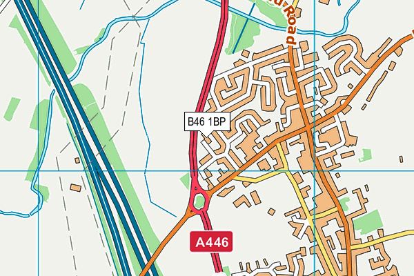 B46 1BP map - OS VectorMap District (Ordnance Survey)