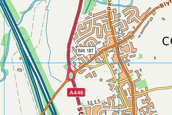 B46 1BT map - OS VectorMap District (Ordnance Survey)