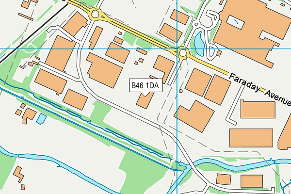 B46 1DA map - OS VectorMap District (Ordnance Survey)