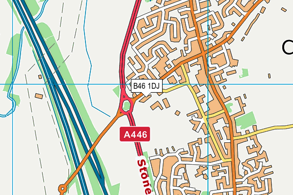 B46 1DJ map - OS VectorMap District (Ordnance Survey)