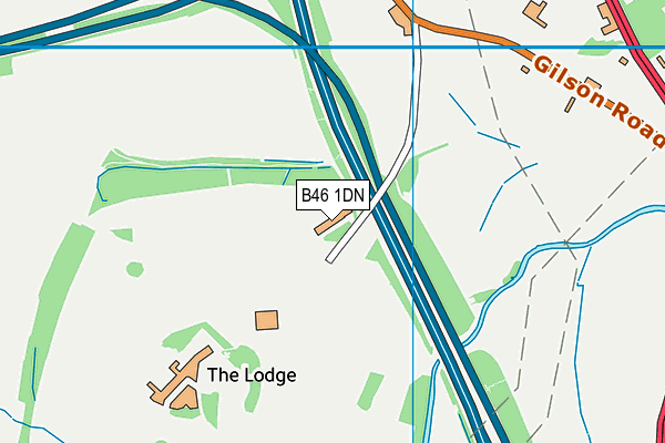 B46 1DN map - OS VectorMap District (Ordnance Survey)