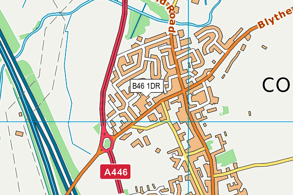 B46 1DR map - OS VectorMap District (Ordnance Survey)