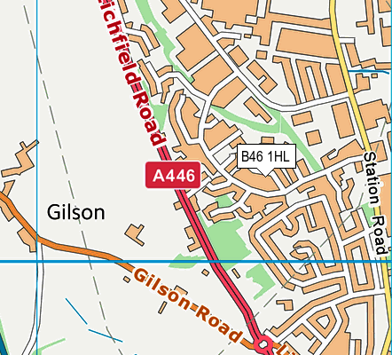 B46 1HL map - OS VectorMap District (Ordnance Survey)