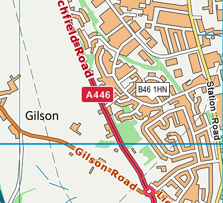 B46 1HN map - OS VectorMap District (Ordnance Survey)