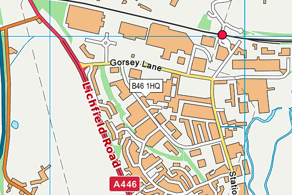 B46 1HQ map - OS VectorMap District (Ordnance Survey)