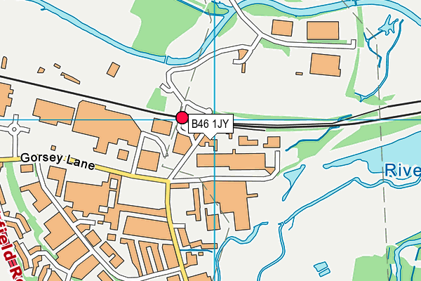 B46 1JY map - OS VectorMap District (Ordnance Survey)