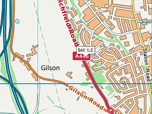 B46 1LE map - OS VectorMap District (Ordnance Survey)