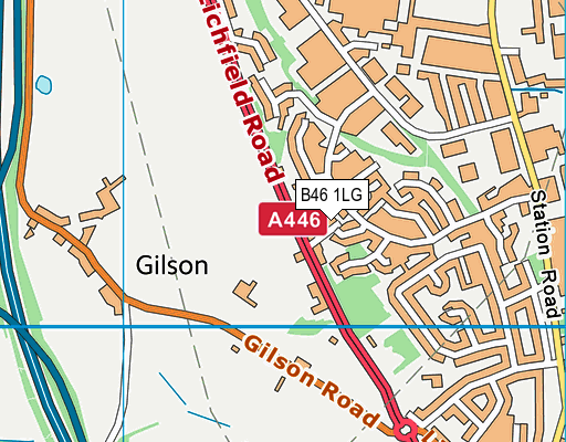 B46 1LG map - OS VectorMap District (Ordnance Survey)