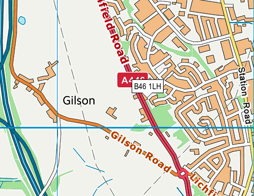 B46 1LH map - OS VectorMap District (Ordnance Survey)