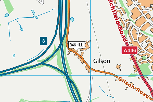 B46 1LL map - OS VectorMap District (Ordnance Survey)