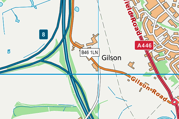 B46 1LN map - OS VectorMap District (Ordnance Survey)