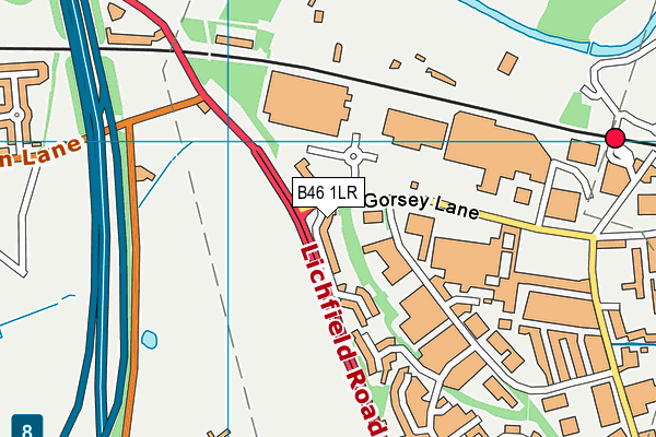 B46 1LR map - OS VectorMap District (Ordnance Survey)