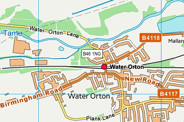 B46 1NG map - OS VectorMap District (Ordnance Survey)