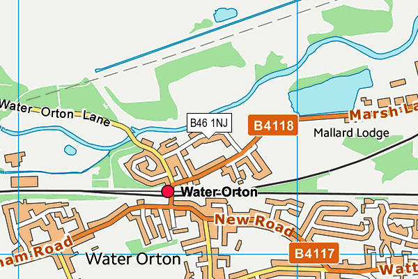B46 1NJ map - OS VectorMap District (Ordnance Survey)