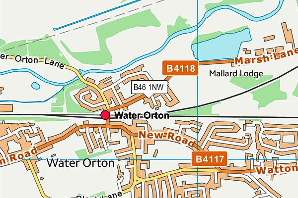 B46 1NW map - OS VectorMap District (Ordnance Survey)