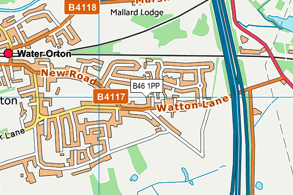 B46 1PP map - OS VectorMap District (Ordnance Survey)