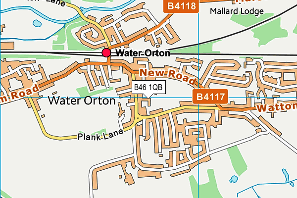 B46 1QB map - OS VectorMap District (Ordnance Survey)