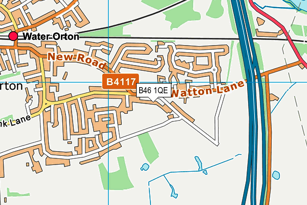 B46 1QE map - OS VectorMap District (Ordnance Survey)