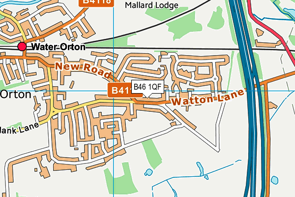 B46 1QF map - OS VectorMap District (Ordnance Survey)