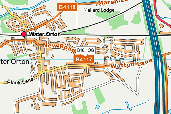 B46 1QG map - OS VectorMap District (Ordnance Survey)