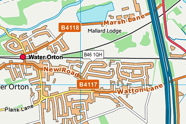 B46 1QH map - OS VectorMap District (Ordnance Survey)