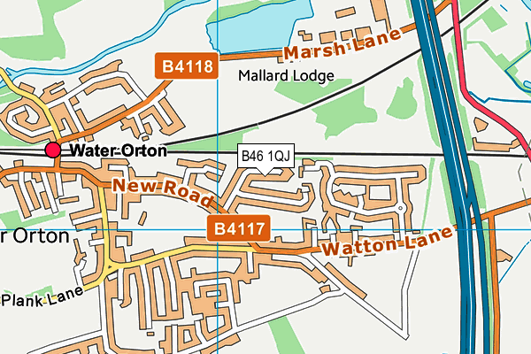 B46 1QJ map - OS VectorMap District (Ordnance Survey)