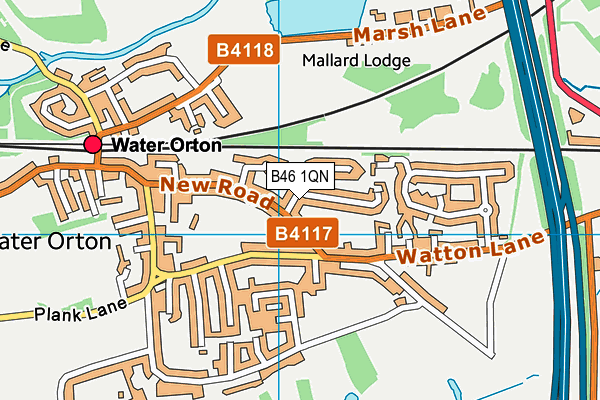 B46 1QN map - OS VectorMap District (Ordnance Survey)