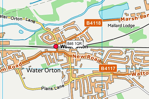 B46 1QR map - OS VectorMap District (Ordnance Survey)