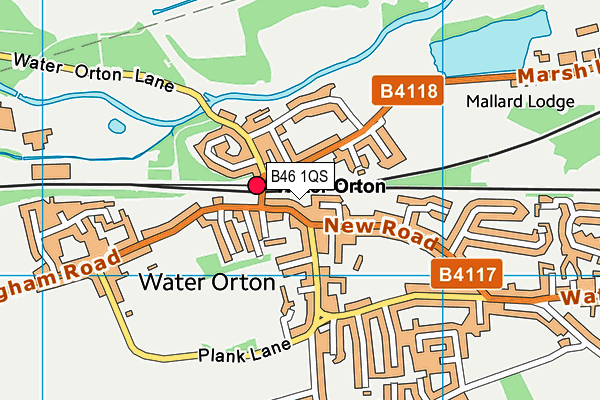 B46 1QS map - OS VectorMap District (Ordnance Survey)