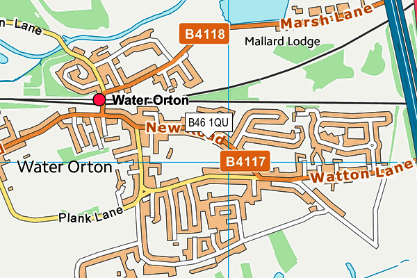 B46 1QU map - OS VectorMap District (Ordnance Survey)