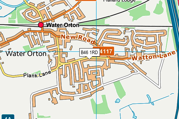 B46 1RD map - OS VectorMap District (Ordnance Survey)